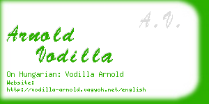 arnold vodilla business card